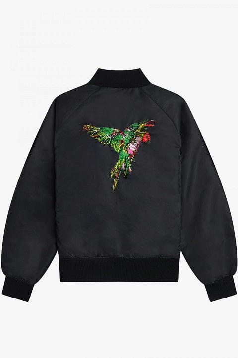Amy Winehouse Black Embroidered Bomber Jacket - Vintage Style Women's Lightweight Jacket for Concerts, Parties & Casual Outfits