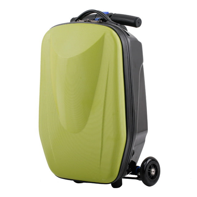 100% PC Luggage Set - Stylish 3D Printed Scooter Design Suitcase for Students & Business Travel | Durable Extrusion Shell for Commuting, Weekend Getaways & Air Travel