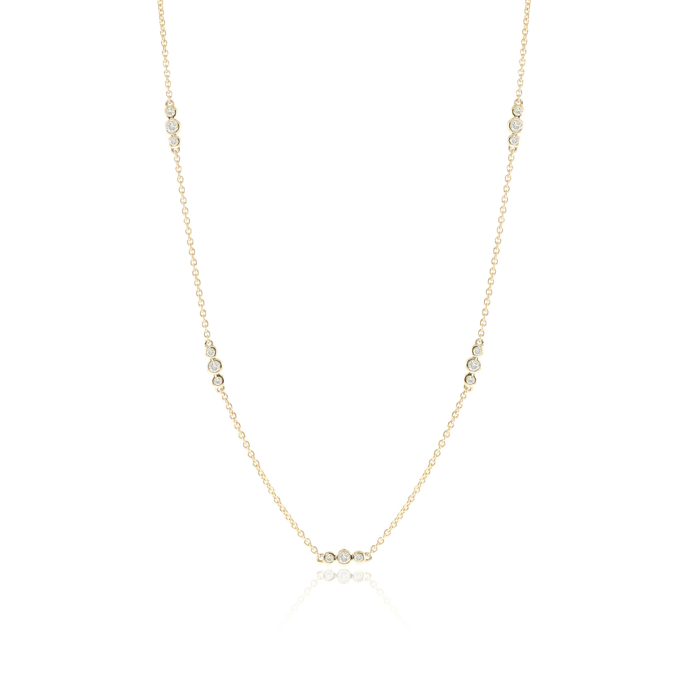 Elegant Triplet Diamond Necklace for Women - Perfect for Weddings, Anniversaries & Special Occasions