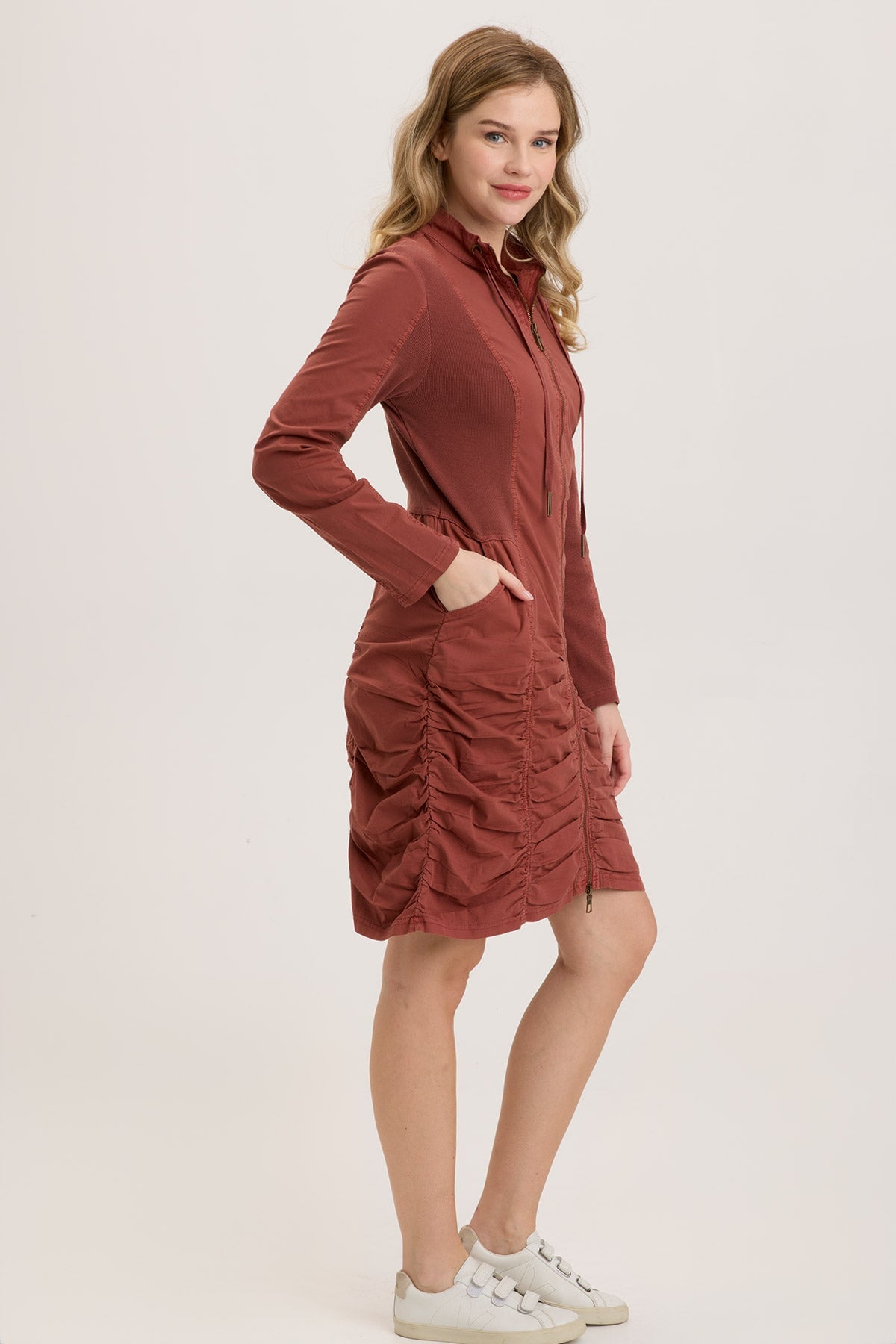 Stylish Fiore Jacket Dress for Women - Elegant Long Sleeve Wrap Coat with Belt - Perfect for Office, Date Night & Fall Fashion