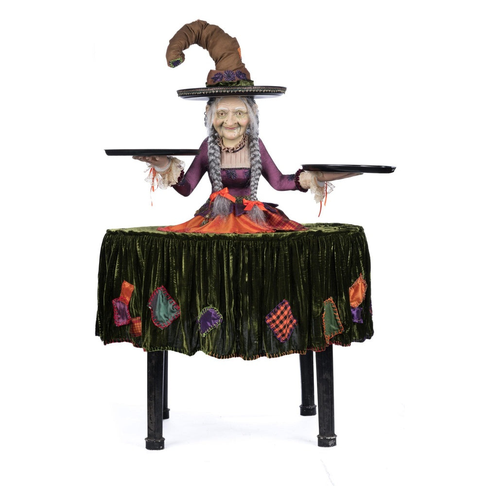 Gertrude Grimoir Witch Cupcake Server - Halloween Party Dessert Stand for Witch-Themed Celebrations & Gothic Decor by Katherine's Collection