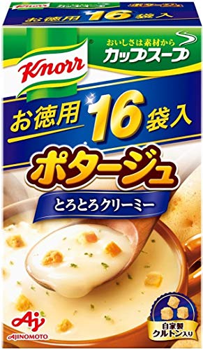 Knorr Cup Soup Potage - 16 Bags Japanese Edition | Instant Soup Mix for Quick Meals & Office Lunches