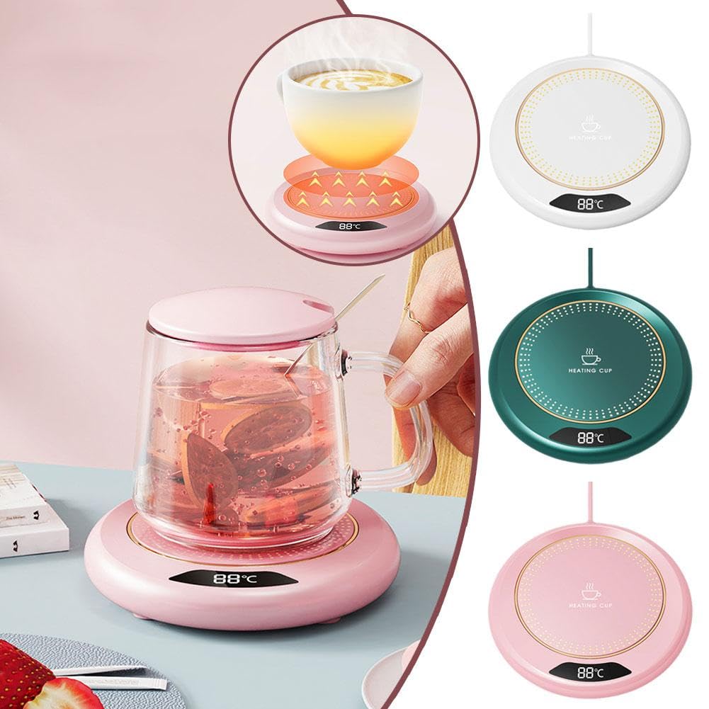 Coffee Mug Warmer with 3 Temperature Settings & Auto Shut-Off - Hot Plate for Coffee, Tea, Milk & Drinks - Perfect for Office, Home & Gifts