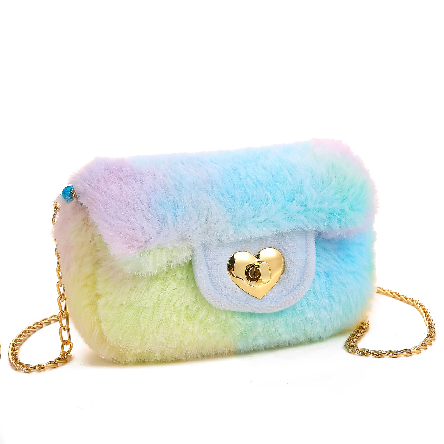 Trendy Tie-Dyed Girls' Crossbody Purse - Cute Little Girl Wallet & Messenger Bag for School, Travel & Play - Blue, Yellow, Green Fashion Accessories