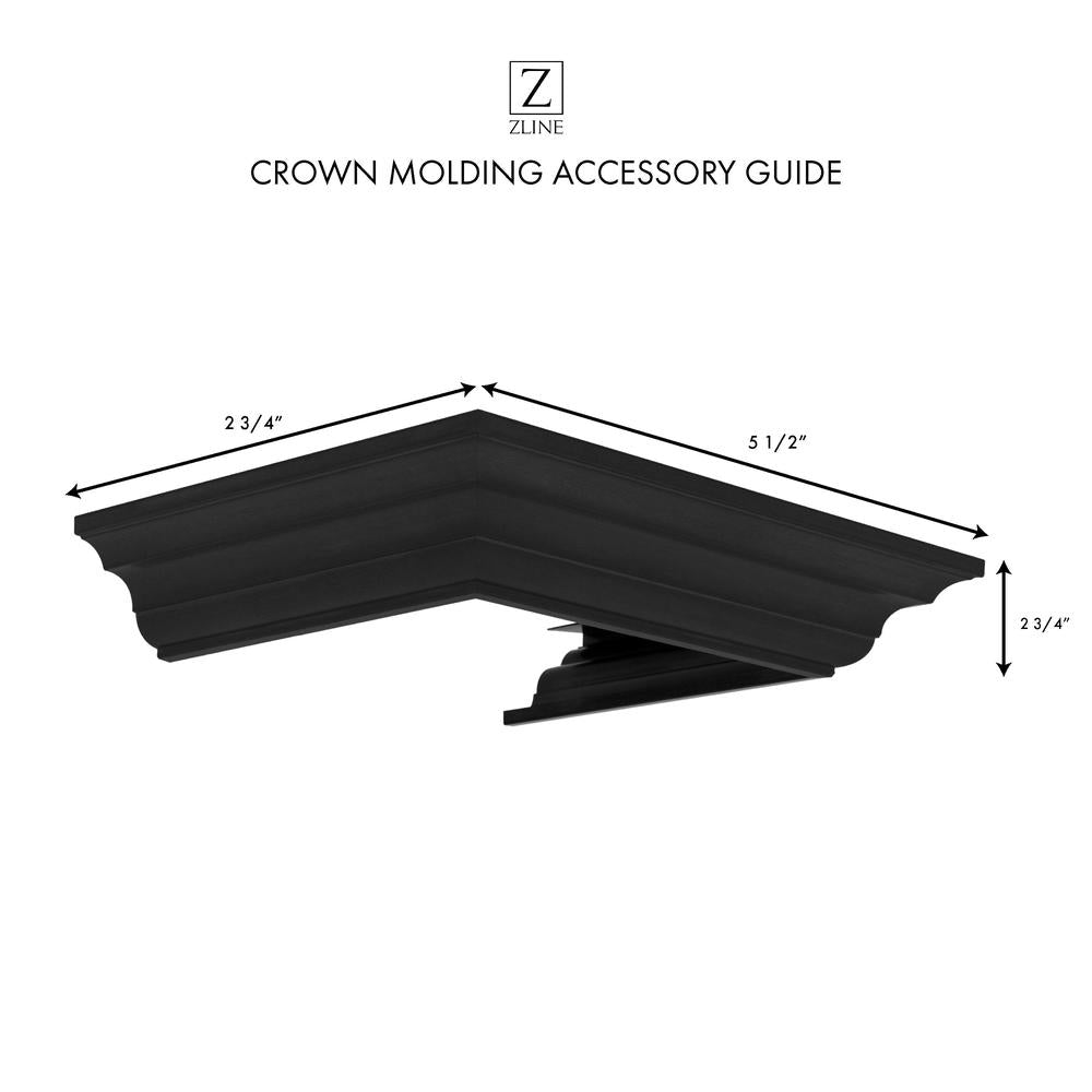 ZLINE CM6 BS655N Crown Molding Profile 6 for Wall Mount Range Hood - Premium Kitchen Ventilation Trim for Modern & Traditional Home Decor