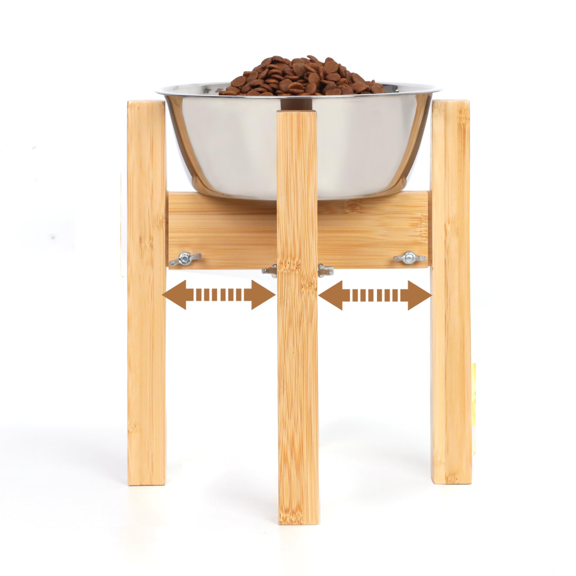 Adjustable Elevated Dog Bowl Stand for Medium Dogs - 10