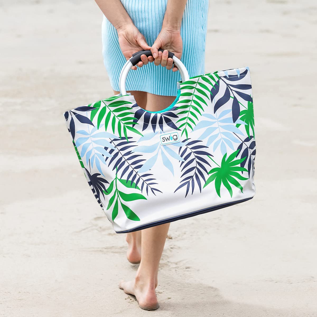 Swig Life Loopi Tote Bag - Large Lightweight Waterproof Beach Bag, Grocery Shopping Tote, Gym & Travel Utility Bag for Women & Men | Perfect for Beach Day, Poolside, Errands & Work Commute