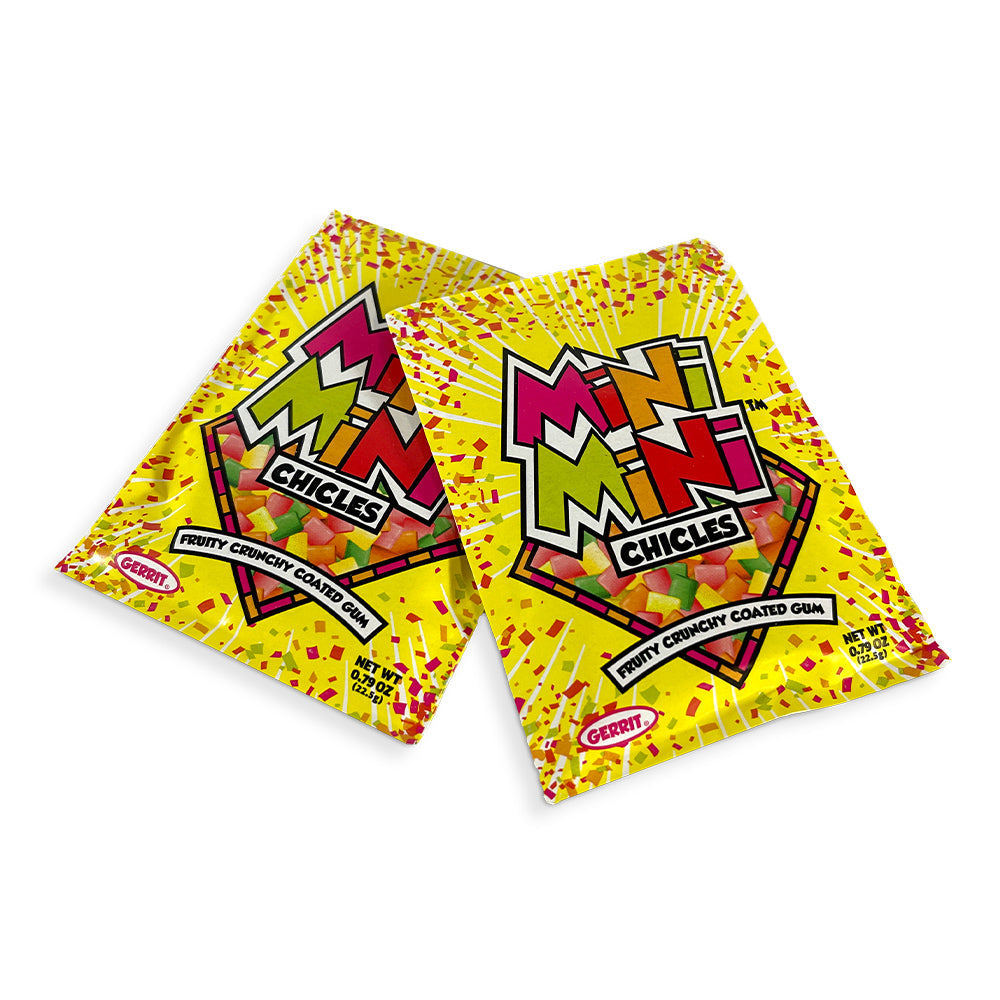 Gerrit's Mini Mini Chicle Fruit Gum - 20 Count Box | Delicious Chewing Gum for Kids, Parties & On-the-Go Snacking