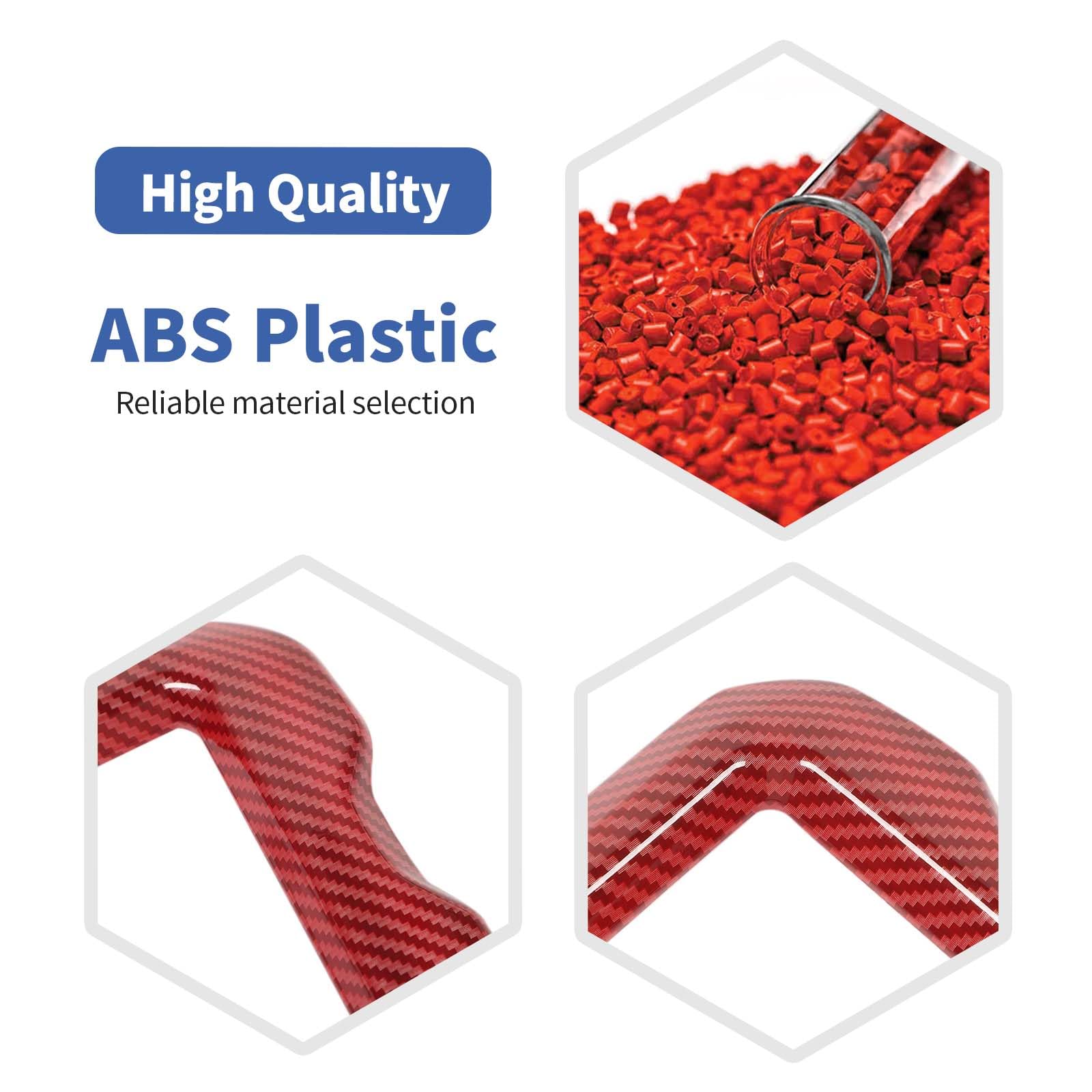 Red Carbon Fiber Center Console Radio Display Panel Trim Cover for Jeep Wrangler JL/JLU & Gladiator JT (2018-2023) - 8.4