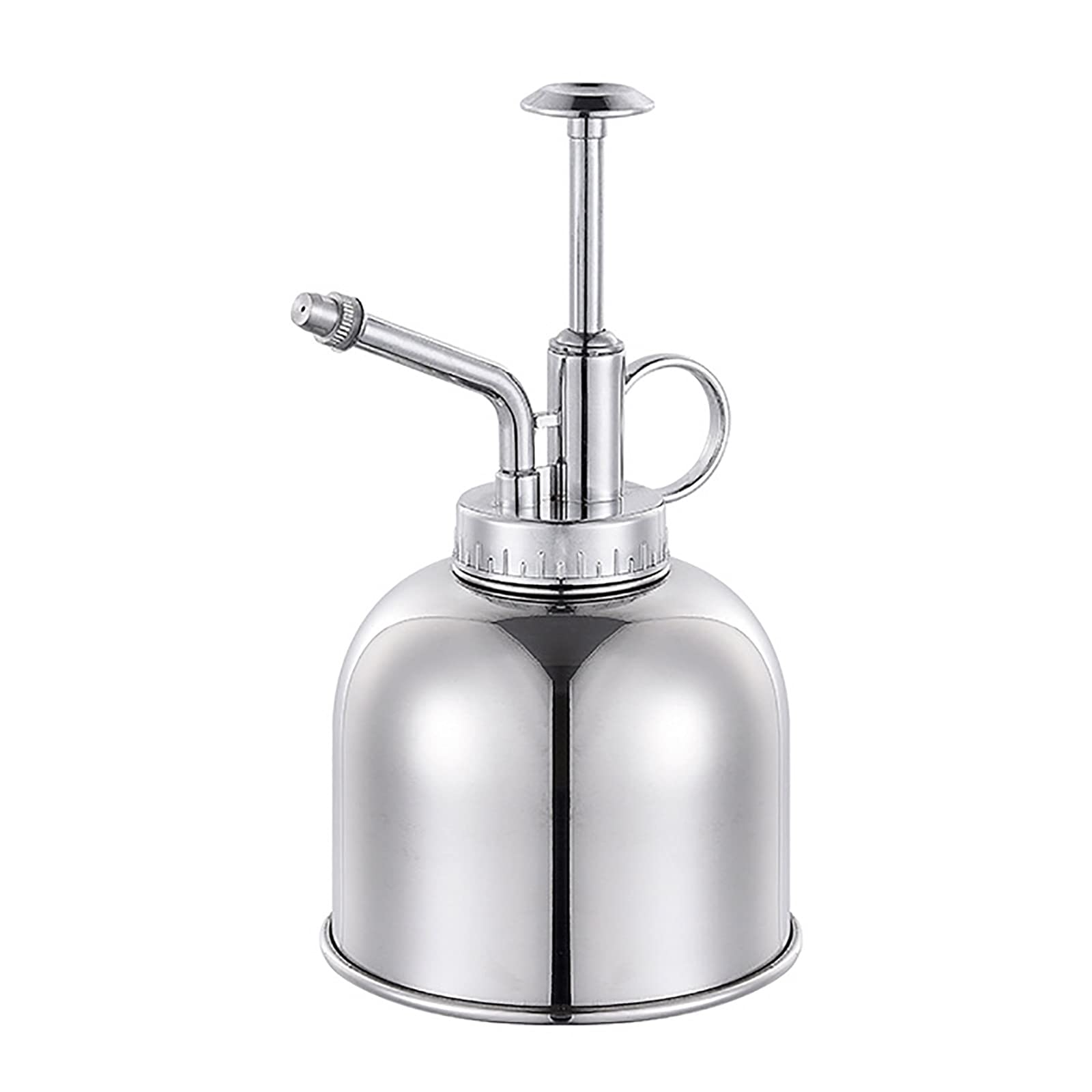 HXRZZG Stainless Steel Plant Mister Spray Bottle - 5.9x3.3 Inch Metal Watering Can with Top Pump for Succulents, Indoor Plants, Garden Flowers | Perfect for Home Gardening, Office Decor & Plant Care