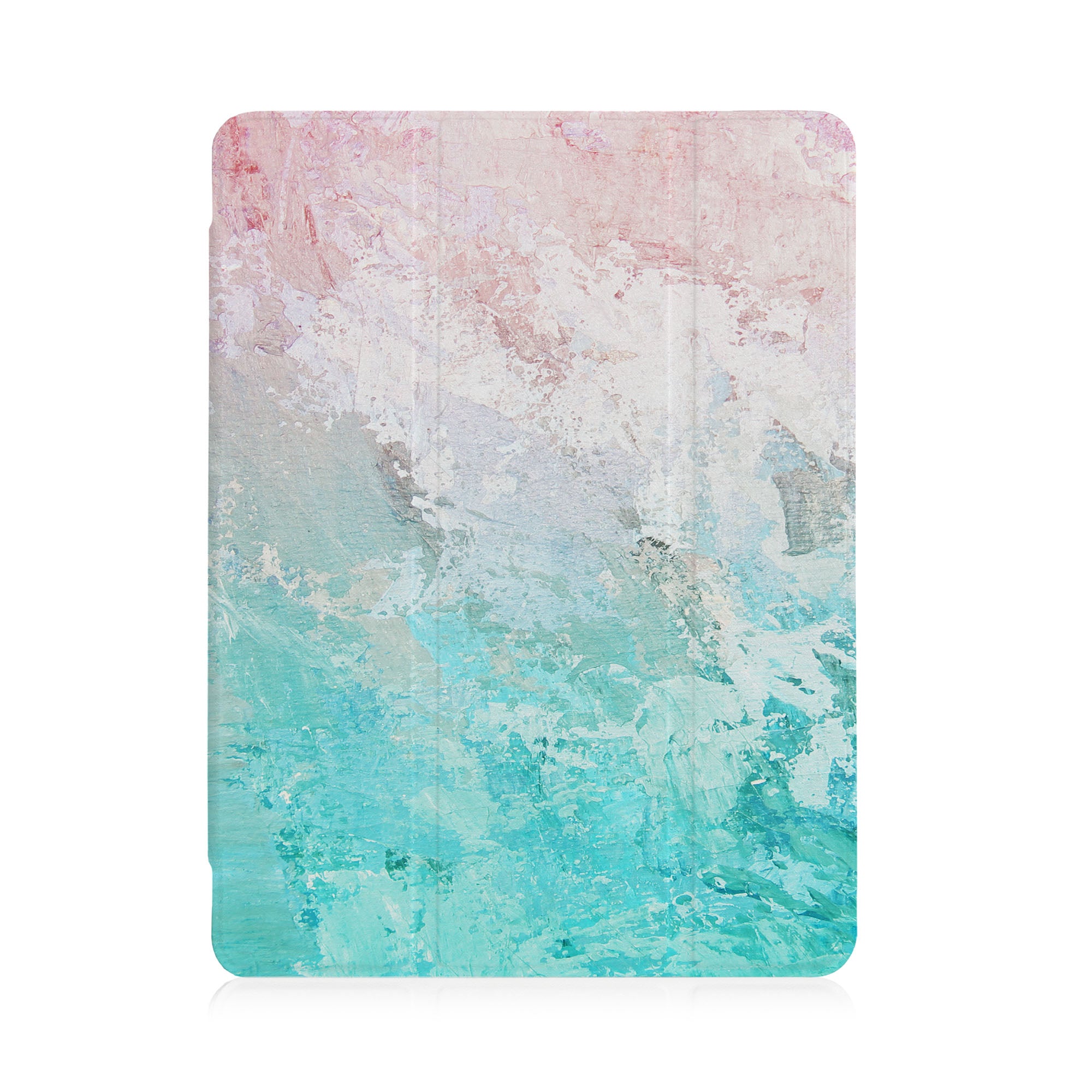 iPad See-Through Case with Abstract Oil Painting Design - Durable Protective Cover for iPad Air/Pro/Mini - Perfect for Home, Office & Travel Use