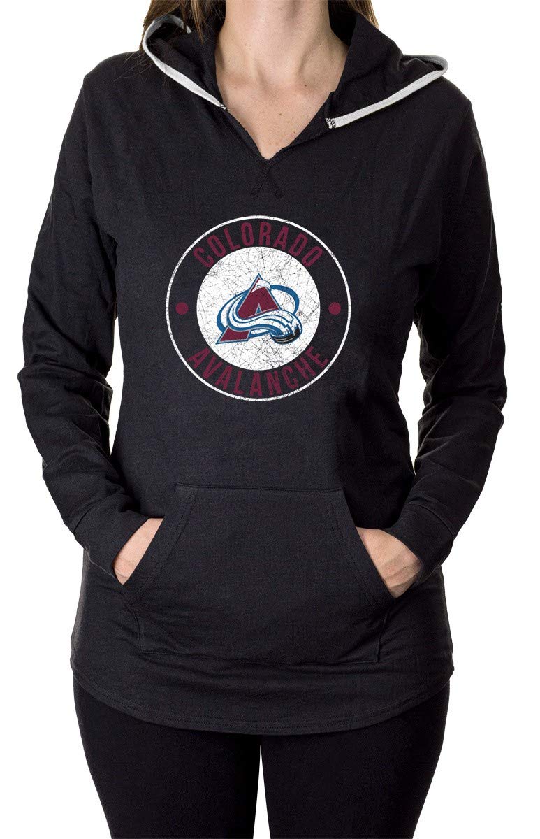 NHL Women's Official Team Logo French Terry Hoodie Tunic - Cozy Lounge Wear for Game Day & Casual Outfits