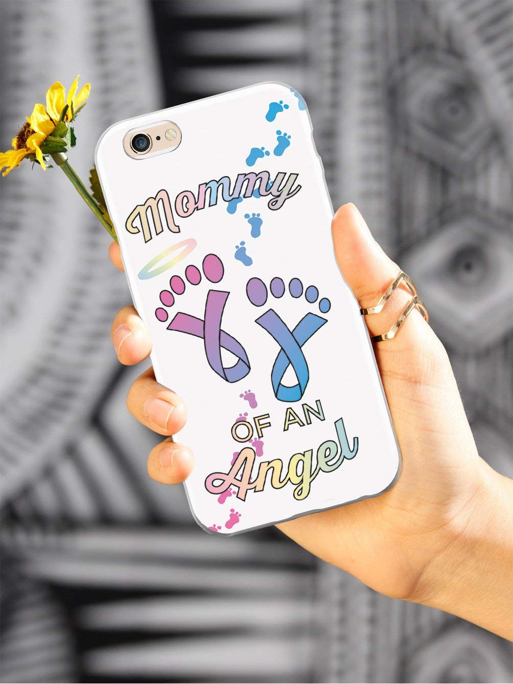 Inspired Cases - Premium 3D Textured Protective Phone Case Compatible with Apple iPhone 11 Pro Max - Shockproof & Anti-Scratch Cover - Perfect for Everyday Use, Travel & Parenting (Mommy of an Angel Design)