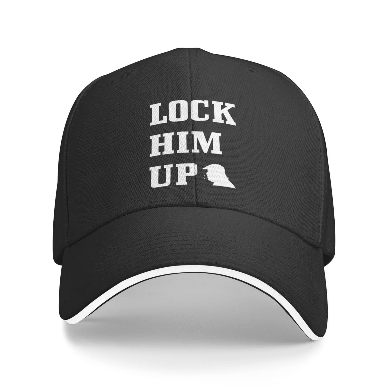 Lock Him Up Anti Donald Trump Baseball Cap - Adjustable Trucker Hat for Golf & Outdoor Activities - Custom Black Political Statement Hat