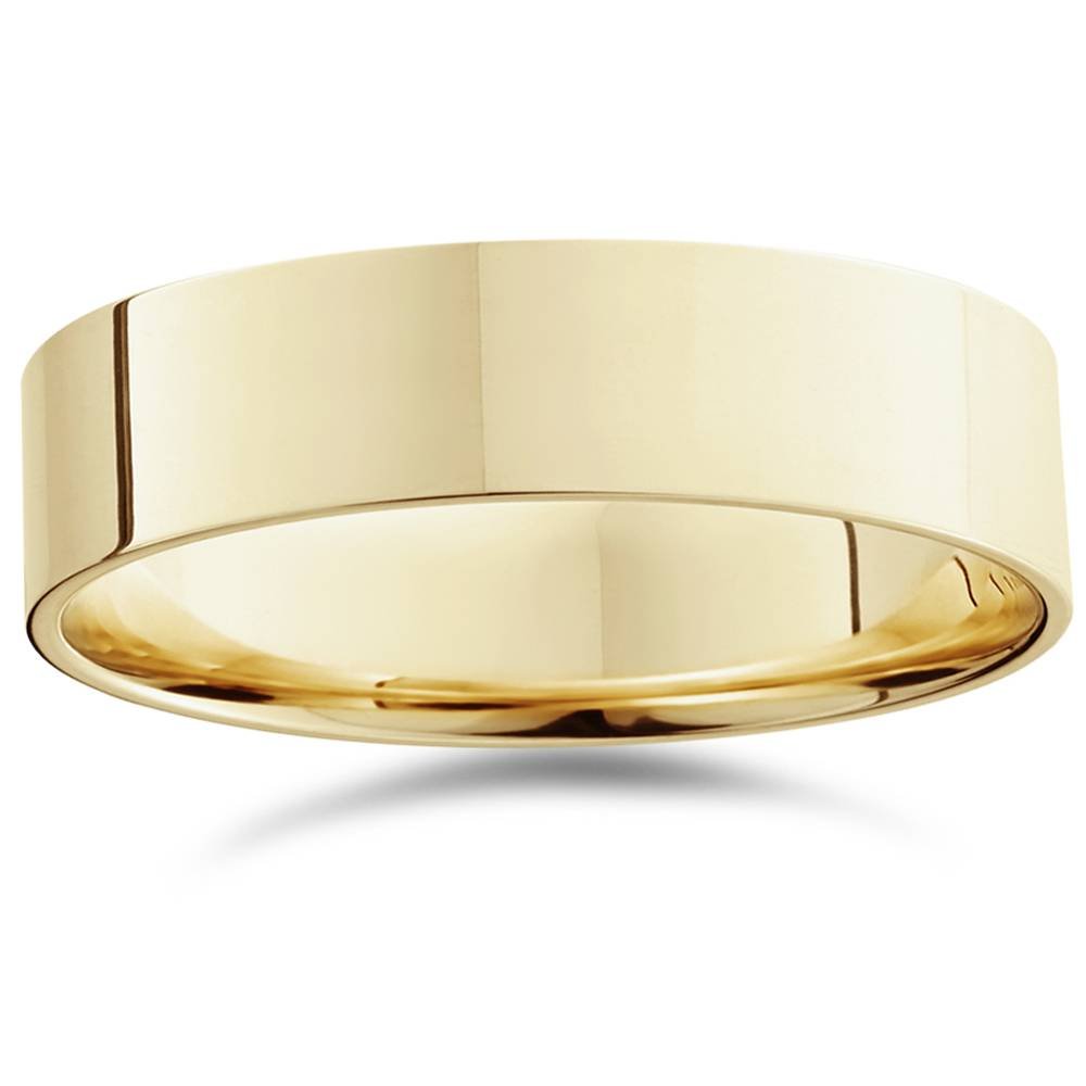 14K Yellow Gold Comfort Fit Plain Wedding Band for Men - Classic & Durable Ring for Everyday Wear, Anniversary, or Proposal
