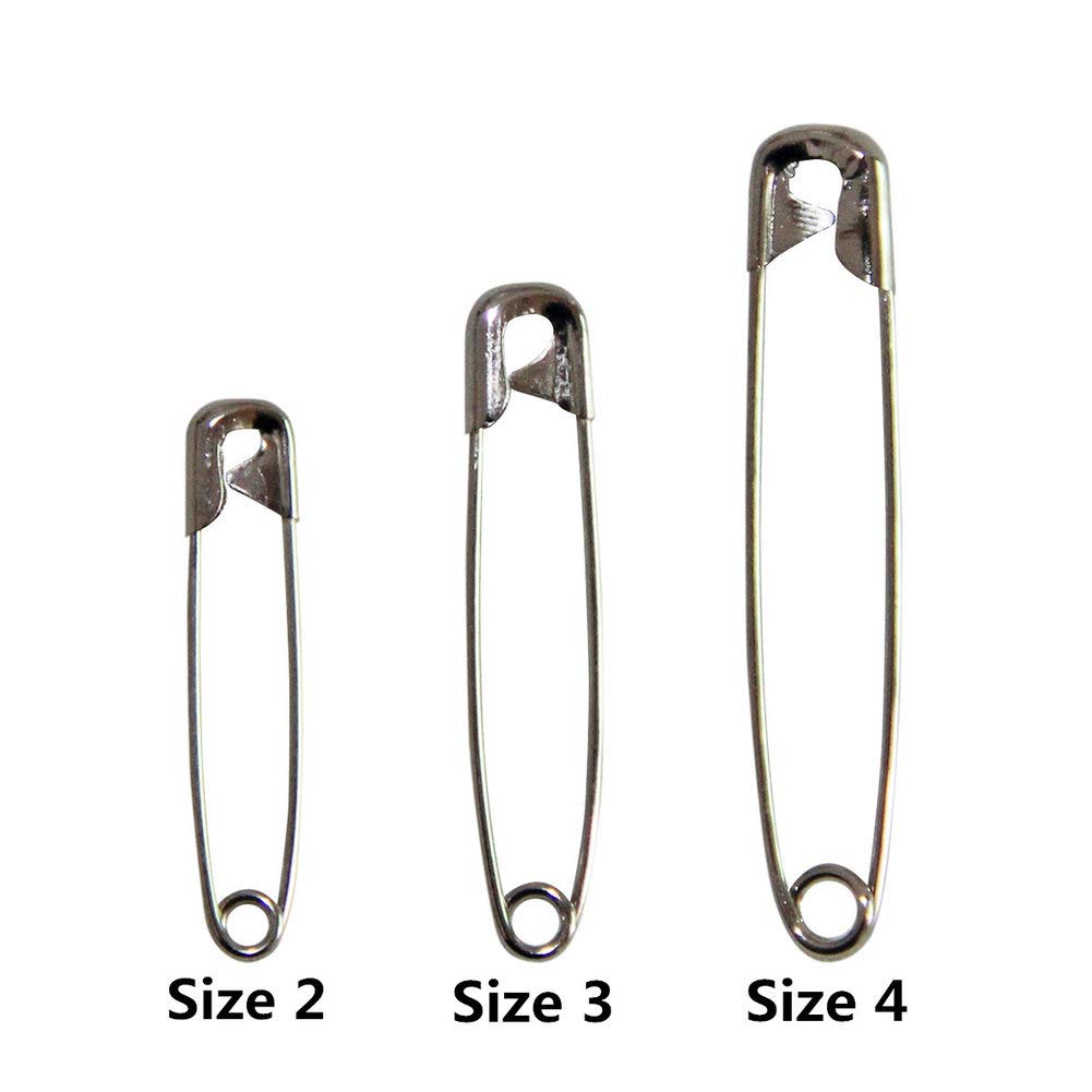 60PCS Large Safety Pins - Durable Rust-Resistant Nickel Plated Steel Pins (Size 4, 2.2inch/55mm) for Sewing, Crafting, Quilting & DIY Projects