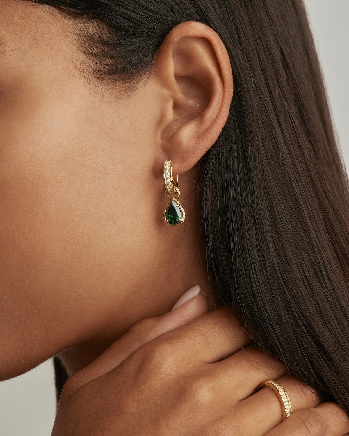 18K Gold Vermeil Soul Searching Hoop Earrings for Women - Elegant Dainty Huggie Hoops for Everyday Wear, Date Night & Special Occasions