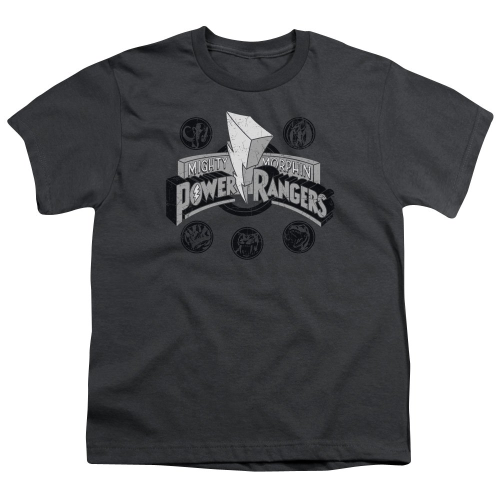 Power Rangers Power Coins Unisex T-Shirt for Kids - Boys & Girls Graphic Tee - Birthday Gift, Cosplay Costume, Halloween Outfit, Casual Wear
