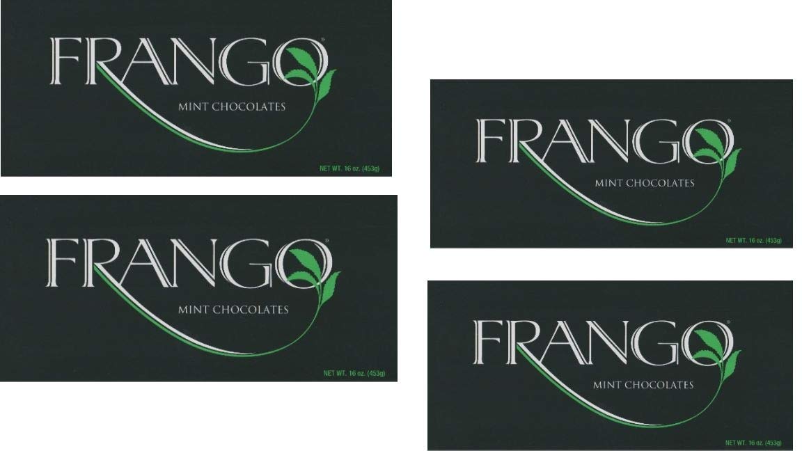 Frango Mint Chocolates - Premium Milk Chocolate with Refreshing Mint - 1 lb Gift Box (Pack of 4) - Perfect for Holiday Gifts, Party Favors & Office Treats