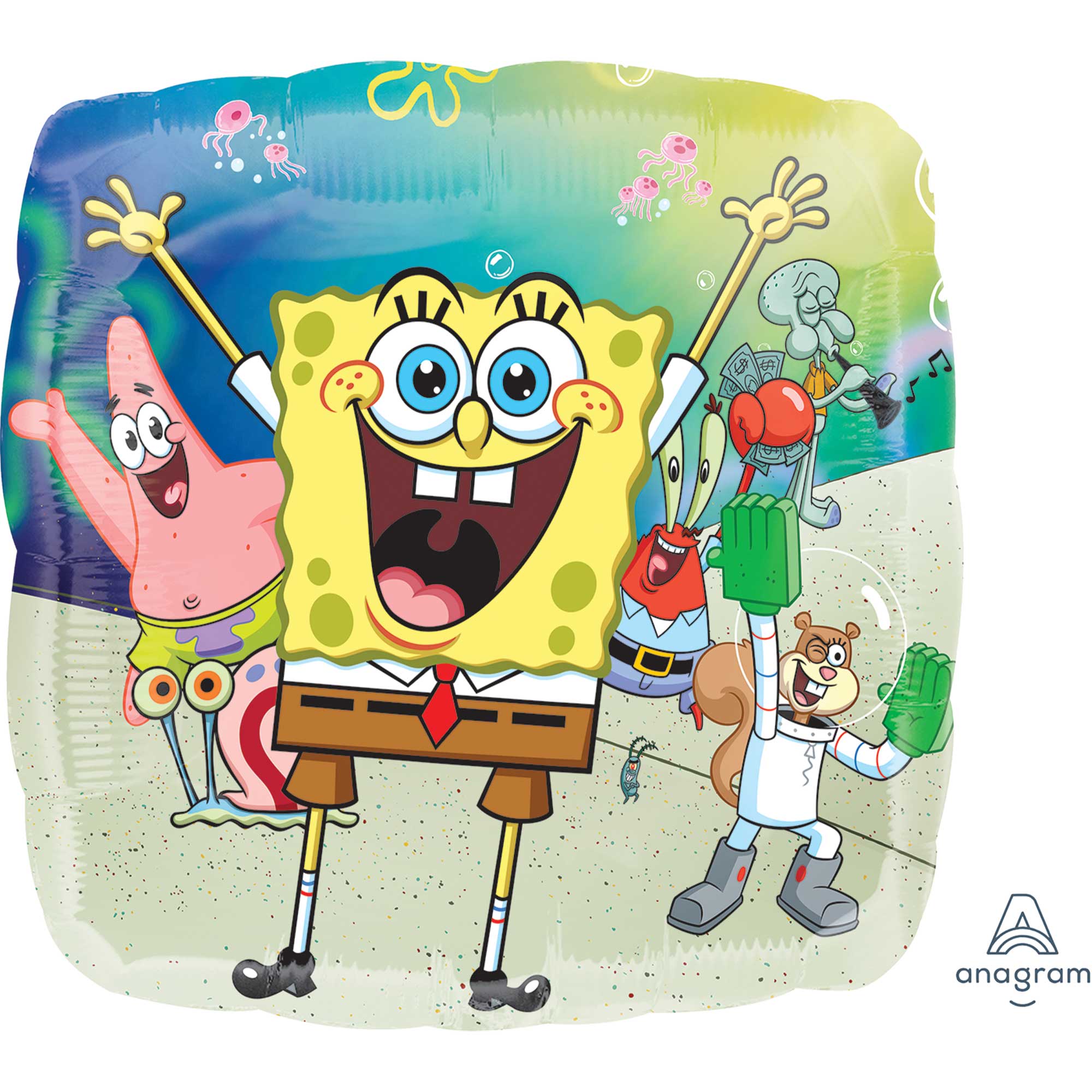 45cm Standard HX SpongeBob SquarePants Latex Balloon for Birthday Parties, Baby Showers & Decorations