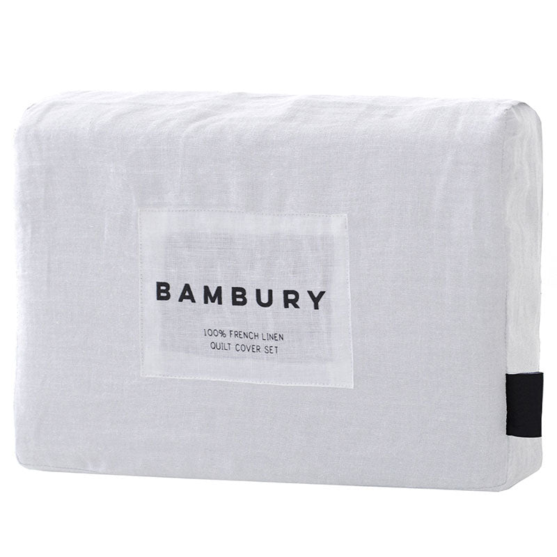 100% Pure Linen Ivory White Quilt Cover Set - Super King Size (200x220cm) | Luxury Bedding for Master Bedroom & Guest Room | Breathable & Soft for All Seasons