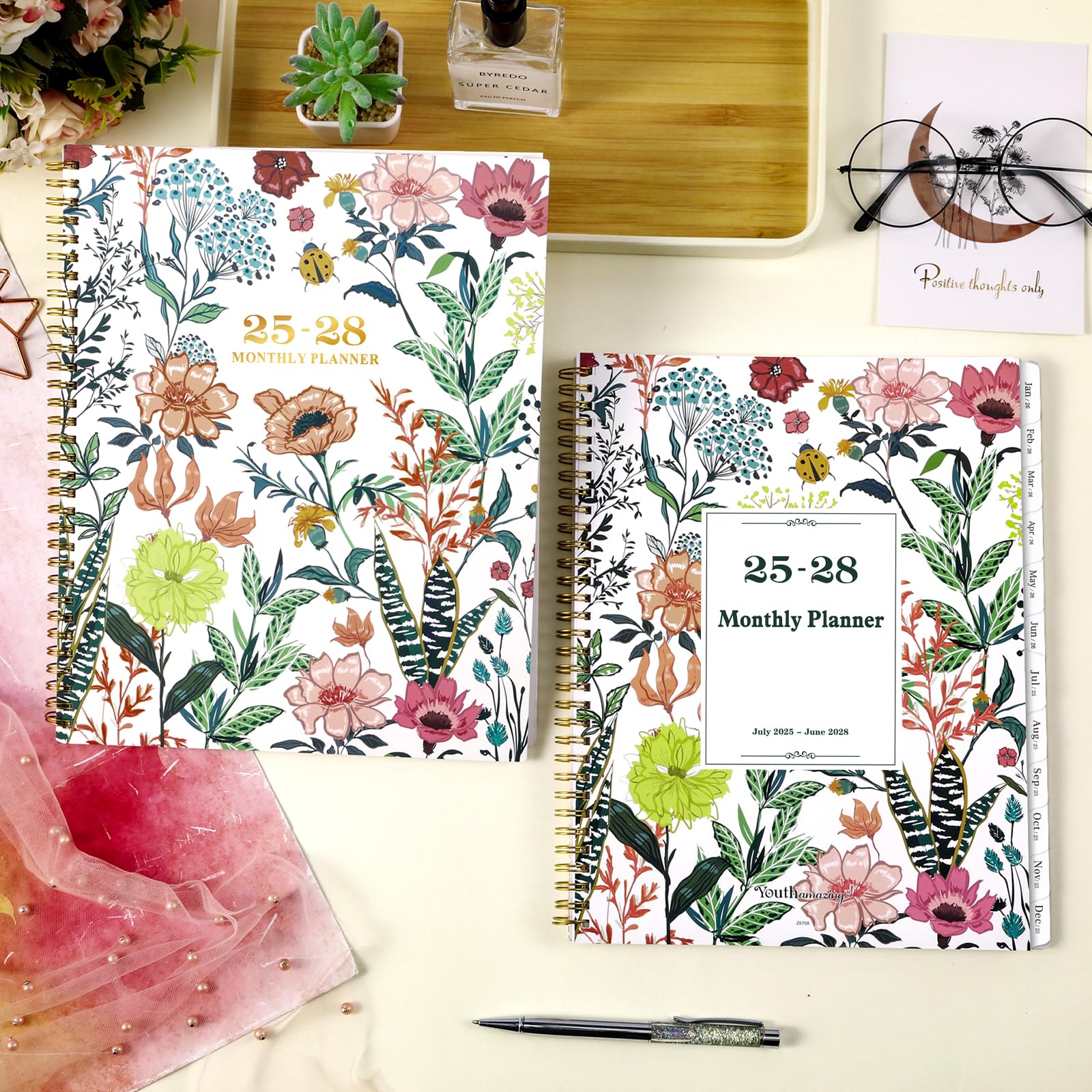 2025-2028 Monthly Planner Calendar | 3 Year Academic Planner (July 2025 - June 2028) | 9