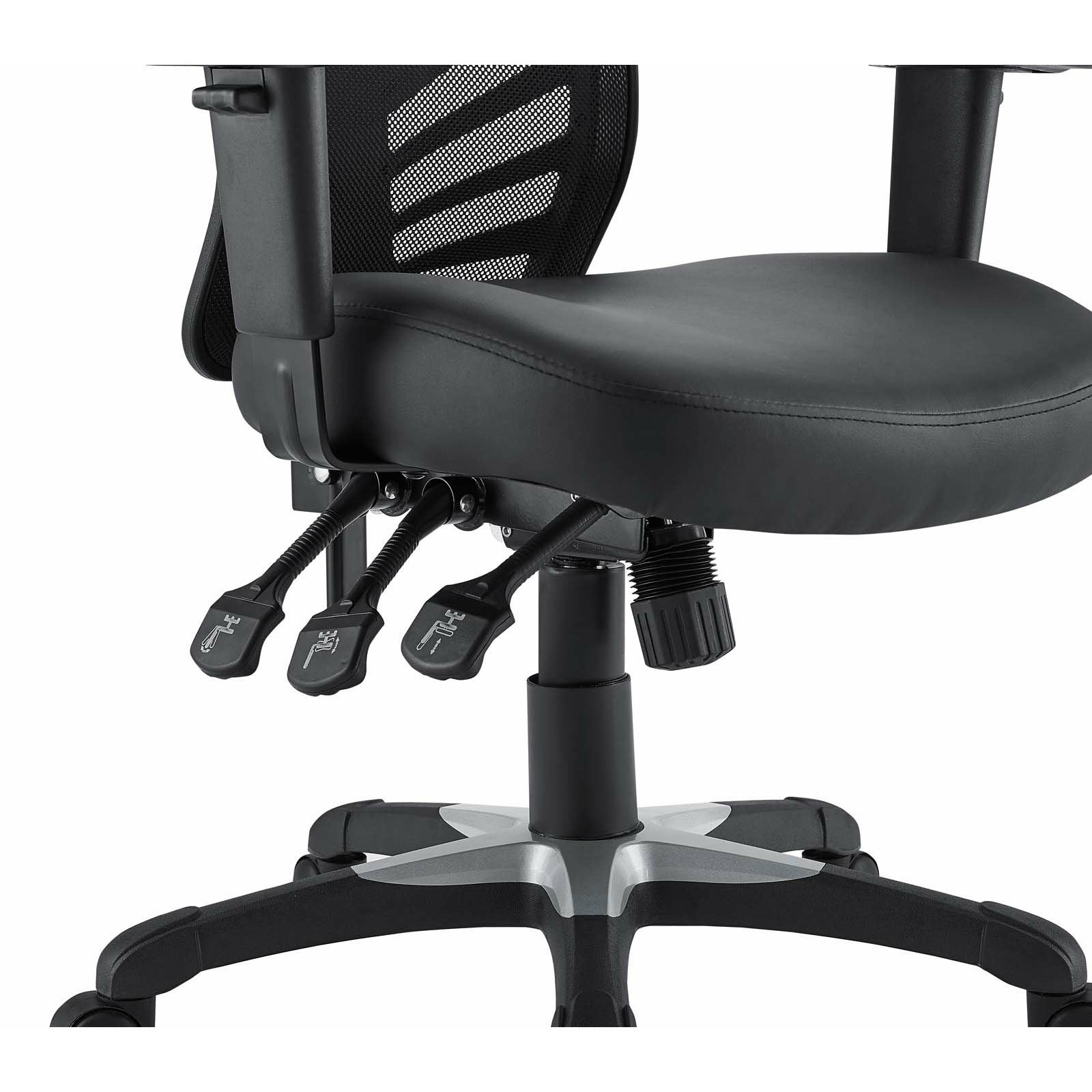 Ergonomic Articulate Vinyl Office Chair with Adjustable Height - Comfortable Desk Chair for Home & Office Workspace - Perfect for Long Hours of Sitting, Gaming, and Remote Work