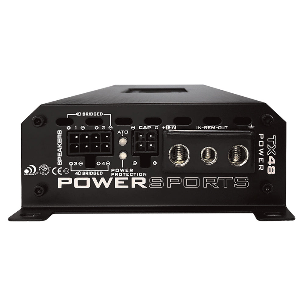 200W x 4 Channel Marine Bluetooth Amplifier - 4 Ohm RMS Power for Boats, Waterproof Audio System for Outdoor & Marine Use