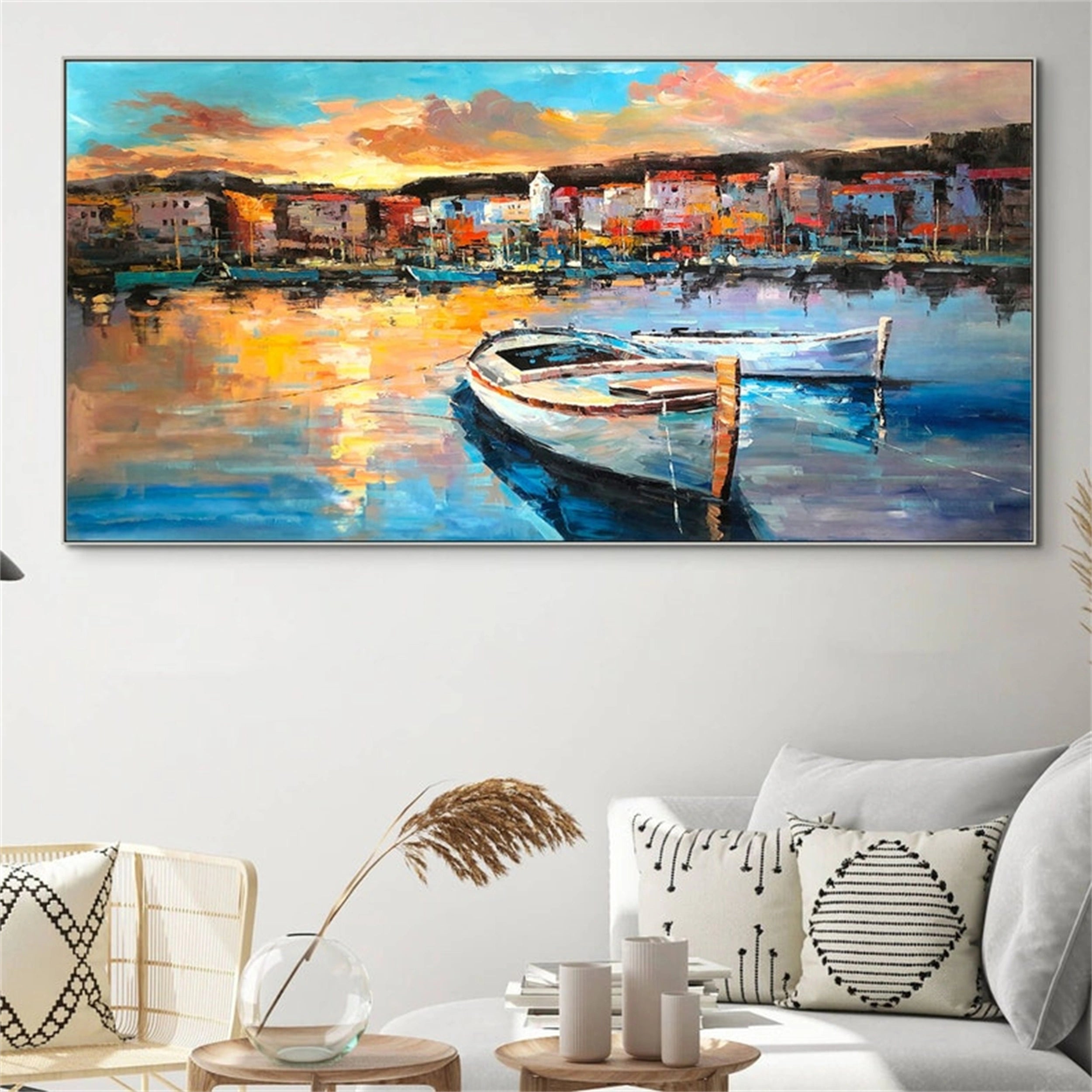 Urban Landscape Painting #UL 031 - Modern Cityscape Wall Art for Home & Office Decor | Perfect for Living Room, Bedroom or Workspace