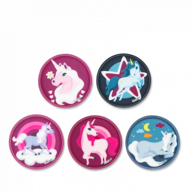 ergobag Klettie 5-Piece School Backpack Set with Matte Unicorns Design - Perfect for Kids, Preschool & Elementary Students | Durable, Lightweight & Spacious for Books, Lunch & Supplies