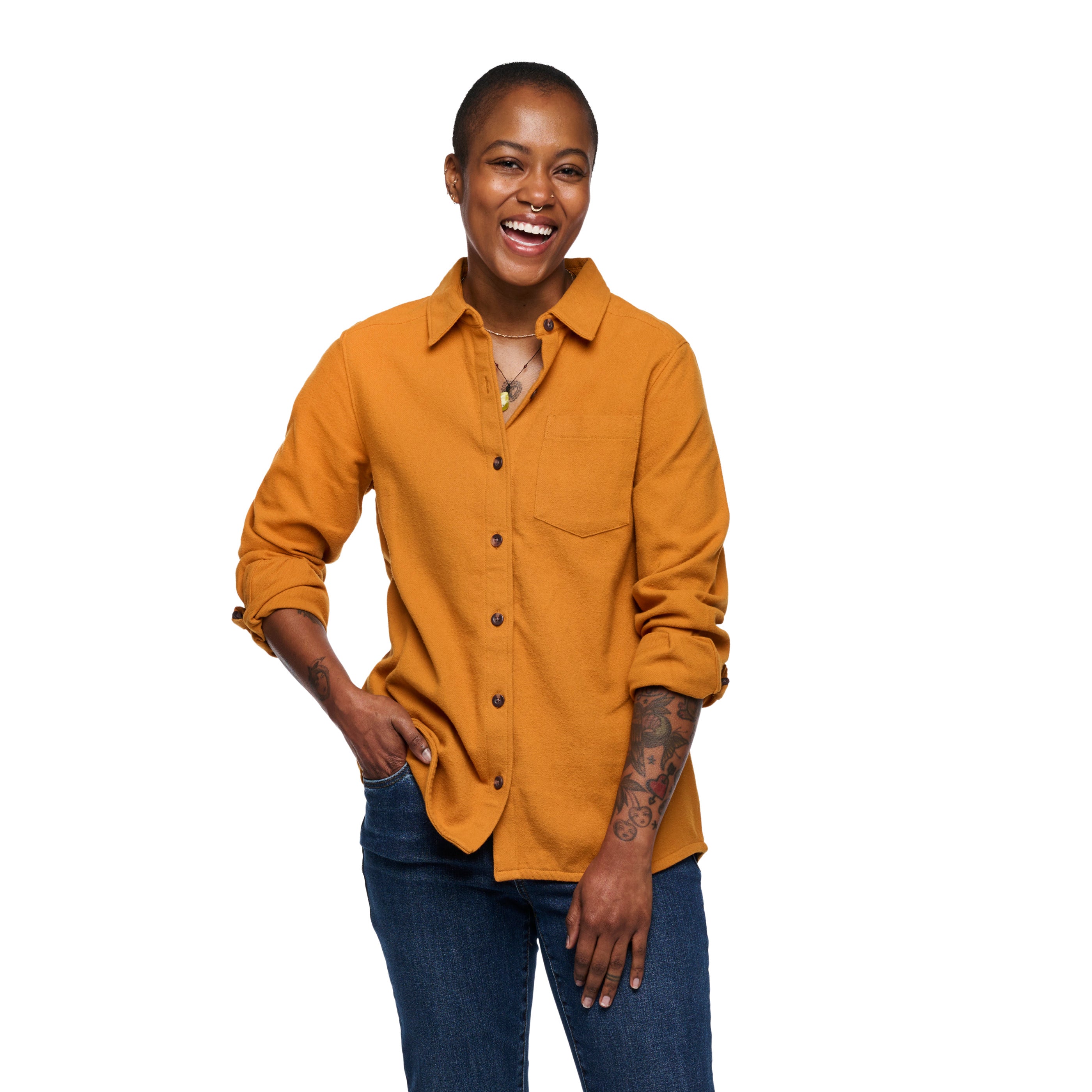 Women's Soft & Cozy Flannel Shirt - Warm Plaid Button-Up Top for Casual Outfits & Fall Layering