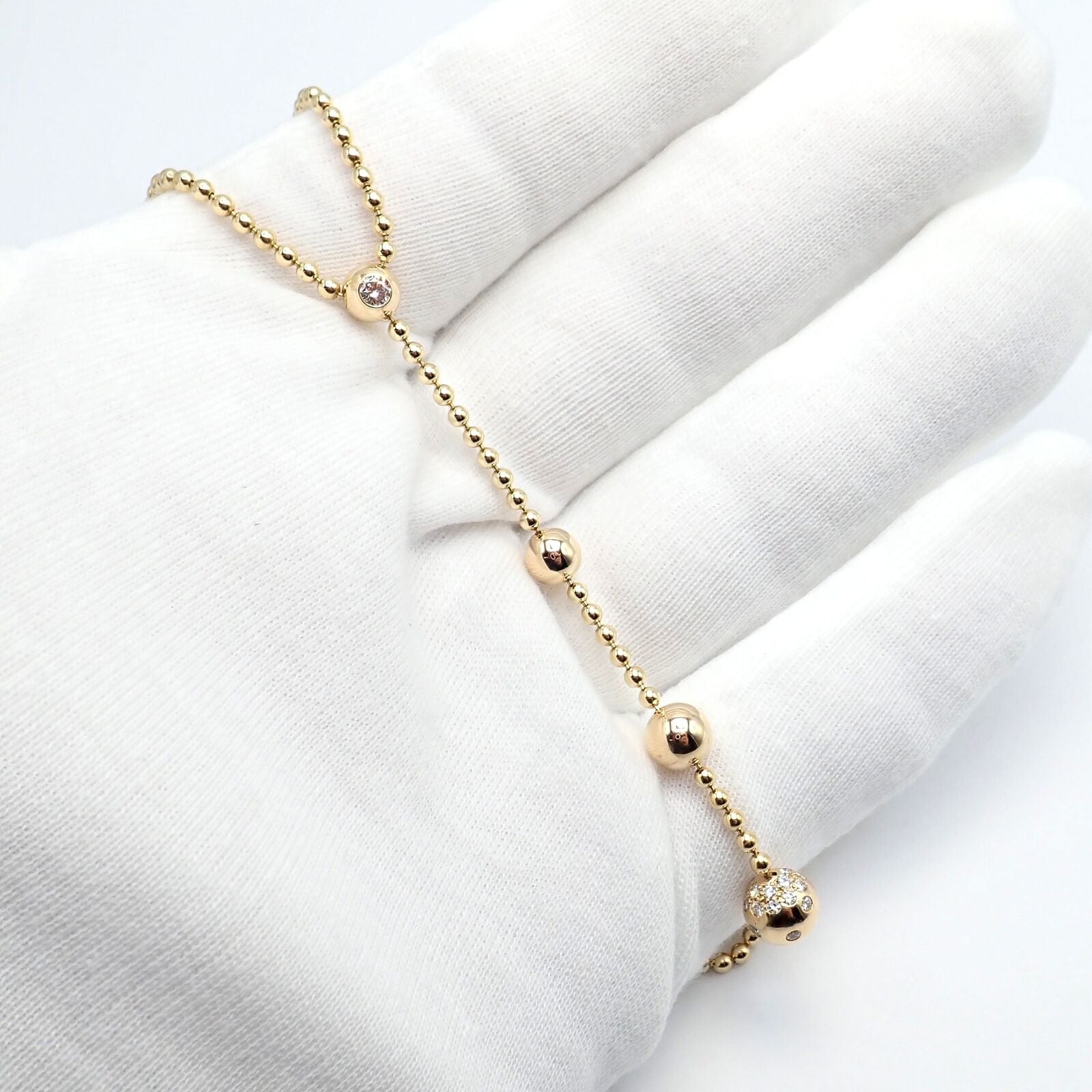 Authentic Cartier Draperie de Decollate 18K Yellow Gold Diamond Necklace for Women - Luxury Jewelry Gift for Anniversary, Wedding & Special Occasions