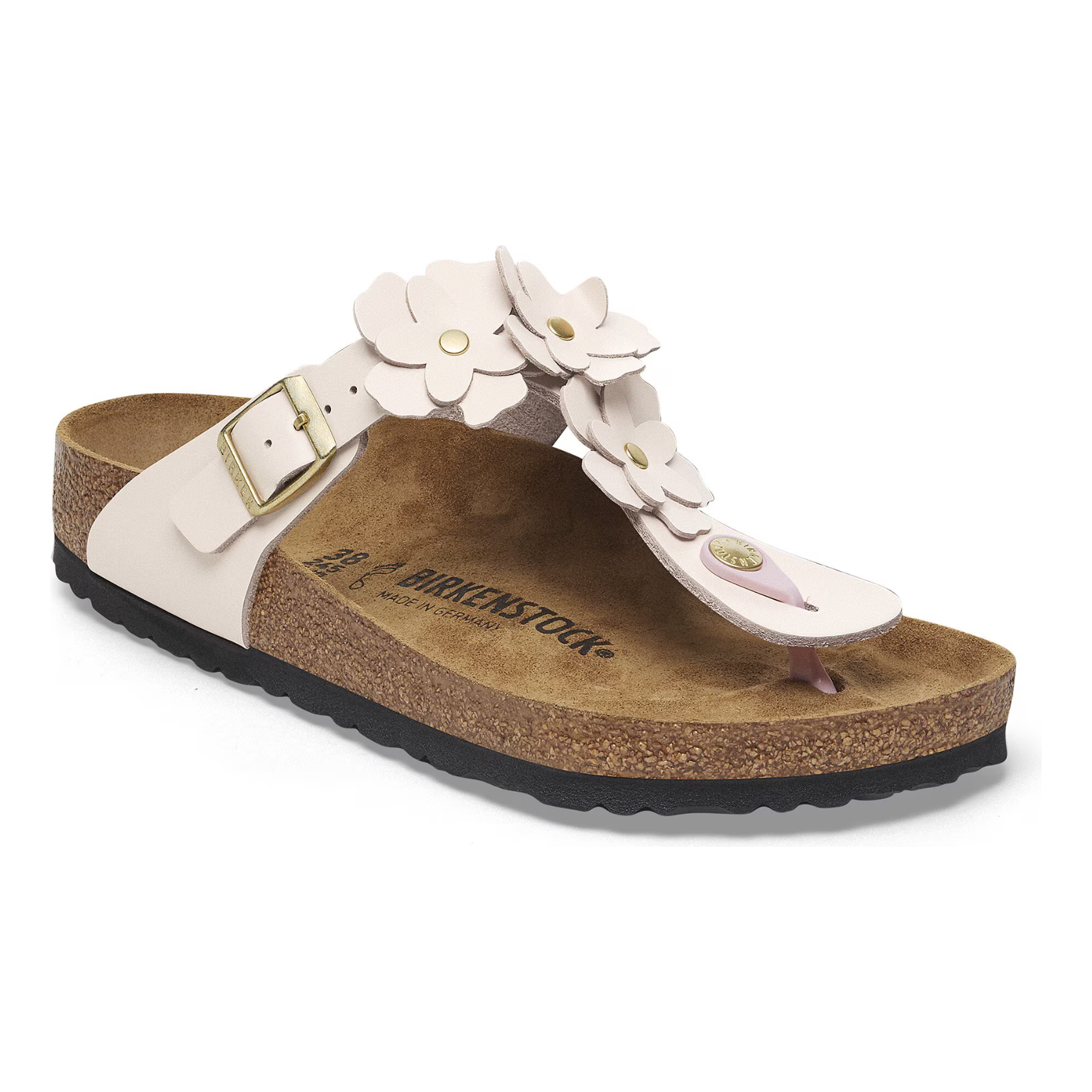 Birkenstock Women's Gizeh Flower Leather Sandals - Comfortable & Stylish Summer Footwear for Beach, Pool & Casual Outings