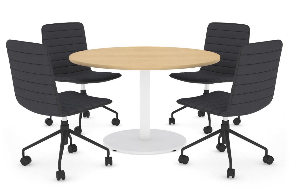 Premium 700mm Round Sapphire Glass Meeting Table - Elegant & Durable Conference Room Furniture for Office, Boardroom, and Collaborative Workspaces