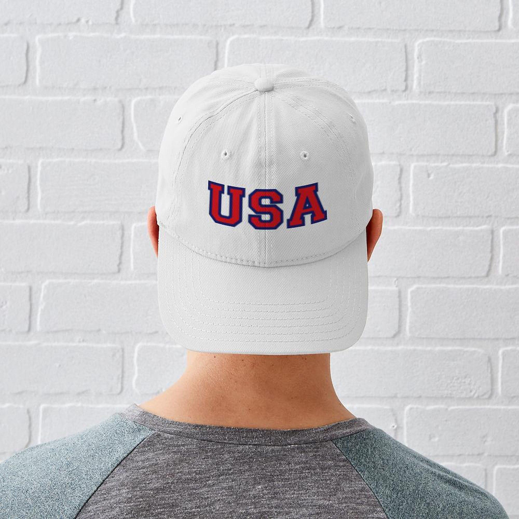 USA Logo Adjustable Baseball Cap for Men & Women - Casual Wear