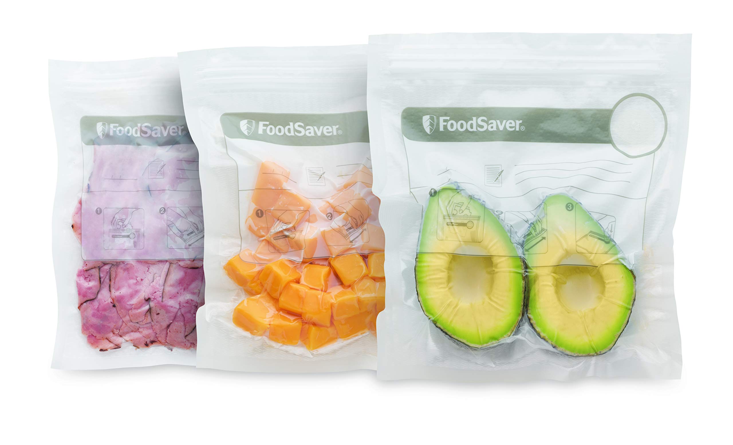 **FoodSaver Compact Vacuum Sealer Machine with BPA-Free Bags & Rolls – Airtight Food Storage, Sous Vide, Meal Prep – Includes 18 Count 1-Quart Multilayer Vacuum Zipper Bags (White)**    Perfect for preserving leftovers, sous vide cooking, and extending food freshness for home kitchens, camping, or bulk shopping.