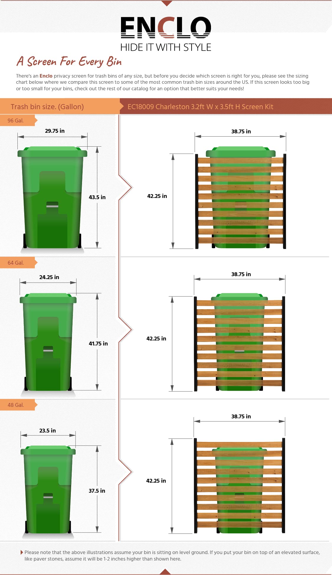 42in H x 38in W (2 Panels) Charleston Cedar Wood Privacy Screen - No Dig Outdoor Fence for Pool Equipment, AC Unit, Trash Can Enclosure | Durable Backyard Privacy Wall for Patio, Deck & Garden