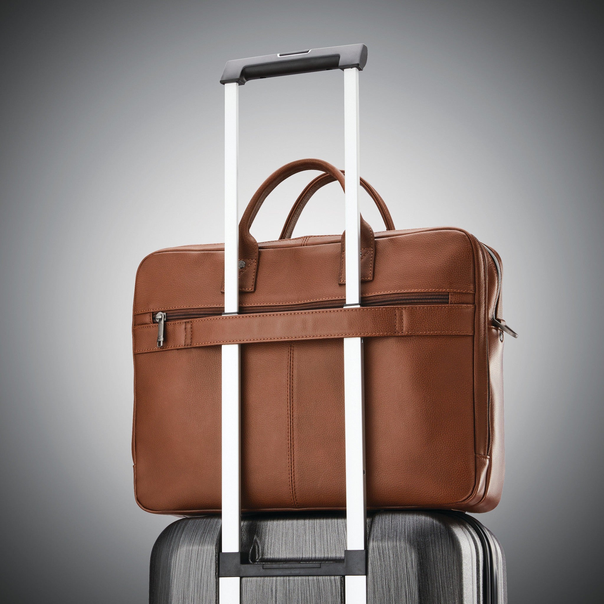 Samsonite Classic Leather Toploader Business Briefcase - Durable Laptop Bag for Work, Travel & Office Commute | Professional & Stylish Carry-On for Men & Women