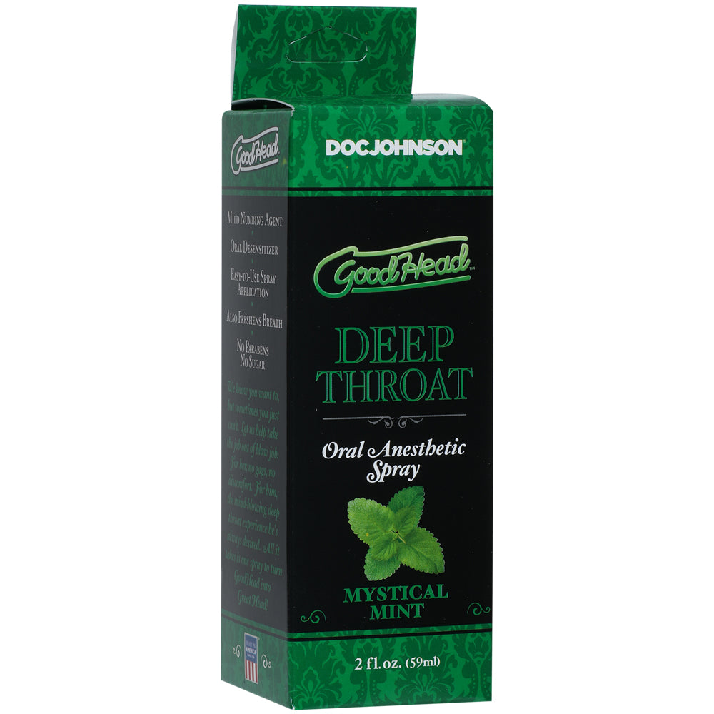 GoodHead Deep Throat Flavored Oral Anesthetic Spray - Long Lasting Numbing Spray for Oral Sex & Intimate Play, Perfect for Couples & Adult Use