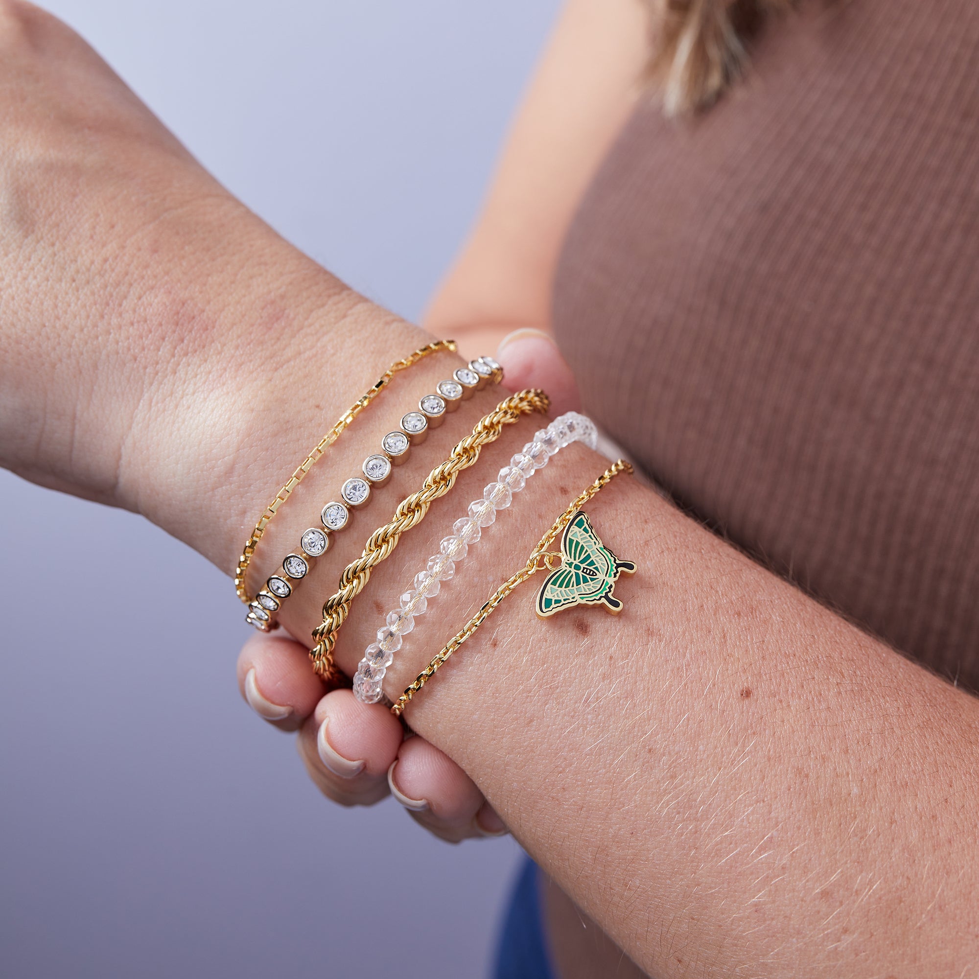 Elegant Butterfly Bracelet Set for Women - Gold & Silver Duo - Perfect for Gifts, Parties & Everyday Wear