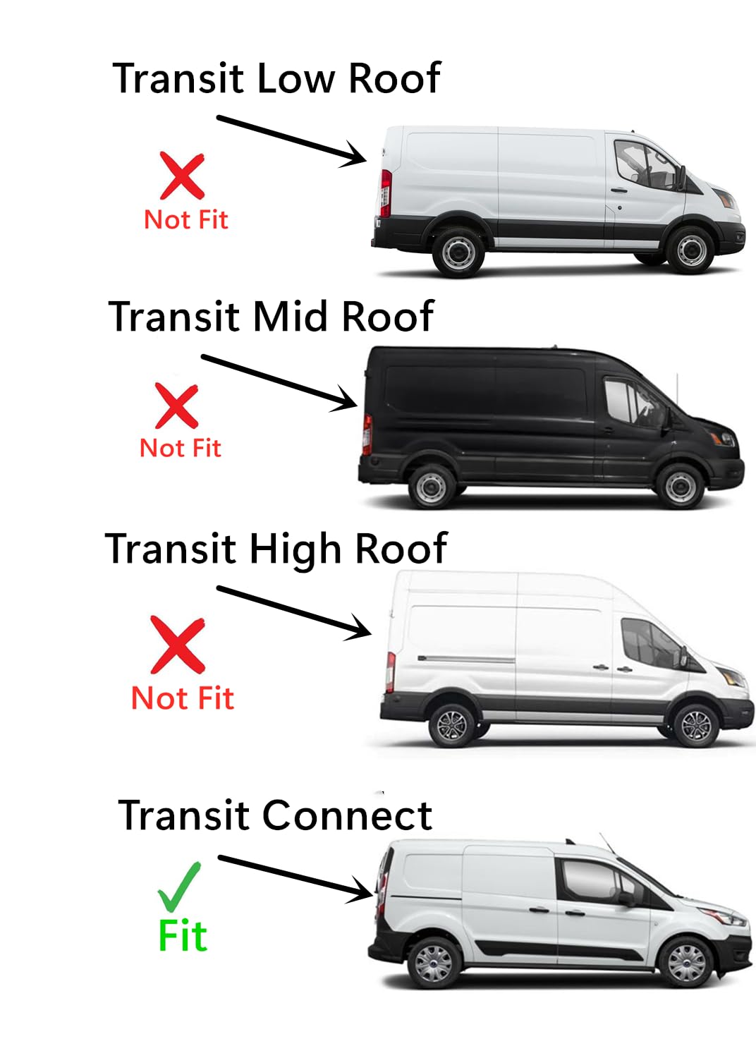 Replacement Back Window Glass with Wiper Hole for Ford Transit Connect 2014-2023 Models - Perfect for Cargo Van Rear Visibility & Safety Upgrades