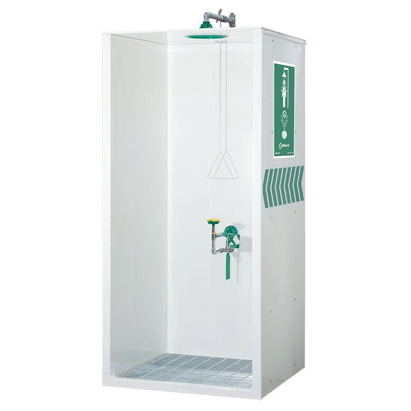 Haws 8605WC AXION MSR Enclosed Eyewash Station & Drench Shower - Emergency Eye Wash Safety Equipment for Laboratories, Factories & Industrial Workplaces