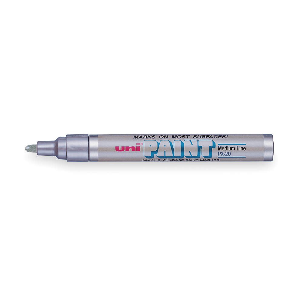 Metallic Silver Paint Markers - Pack of 12 | Oil-Based Permanent Markers for DIY, Crafts & Metal Signage | Waterproof & Vibrant Colors for Artists, Industrial Labeling & Home Projects