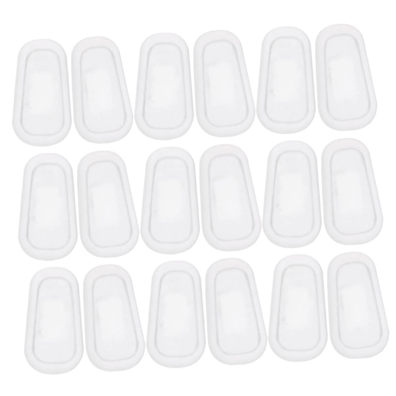 GLEAVI 60 Pairs Silicone-Free Nose Pads for Glasses - Soft Comfortable Eyewear Nose Pads - White Silica Gel Nose Piece - Perfect for Reading, Computer Use, and Daily Wear