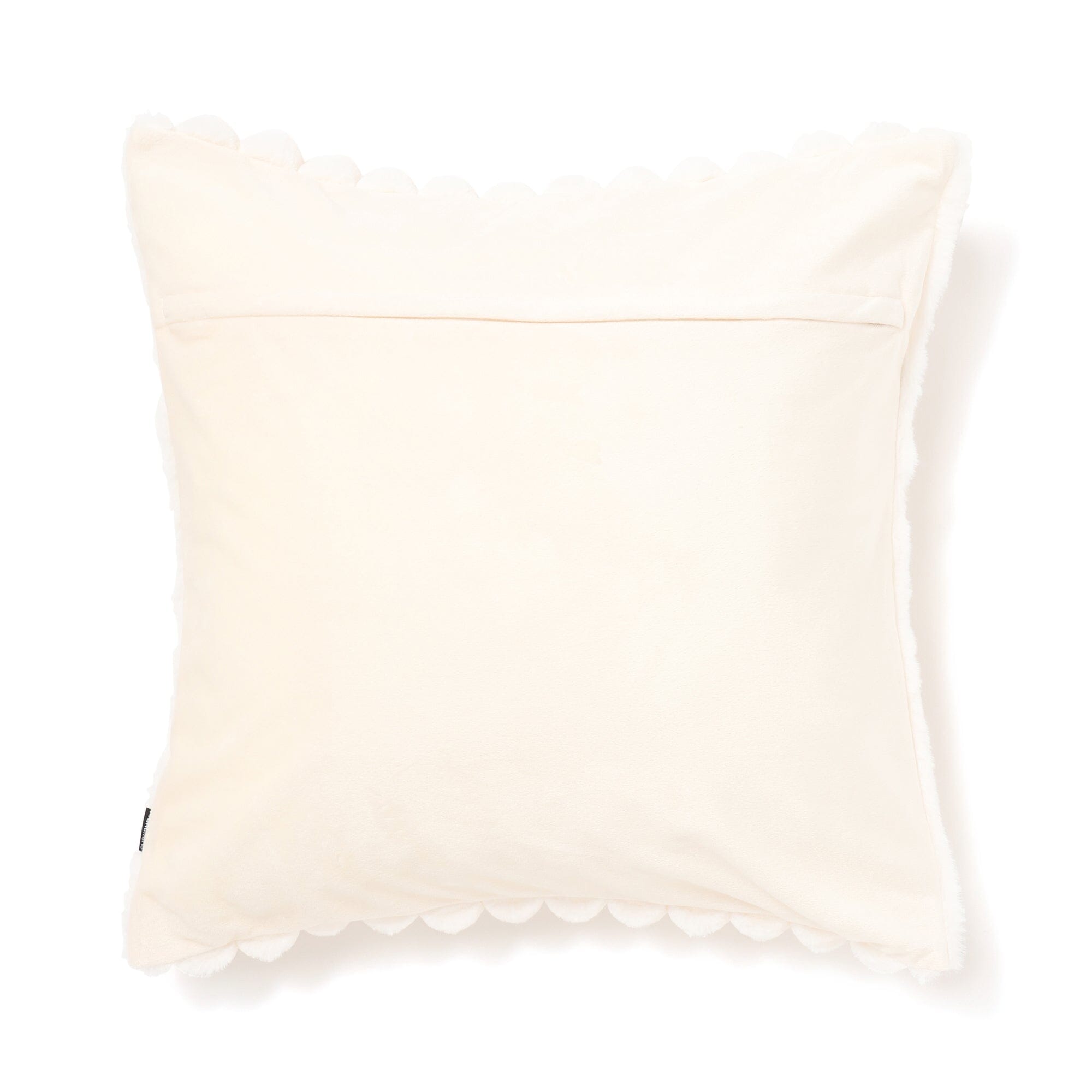 Luxury Faux Fur Cushion Cover 18x18 Inches Ivory - Soft Decorative Pillow Case for Sofa, Bed, Living Room & Home Decor