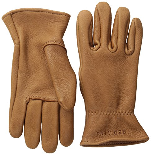 Red Wing Heritage Unlined Leather Gloves for Men - Premium Work & Outdoor Gloves for Construction, Hiking & Cold Weather Protection