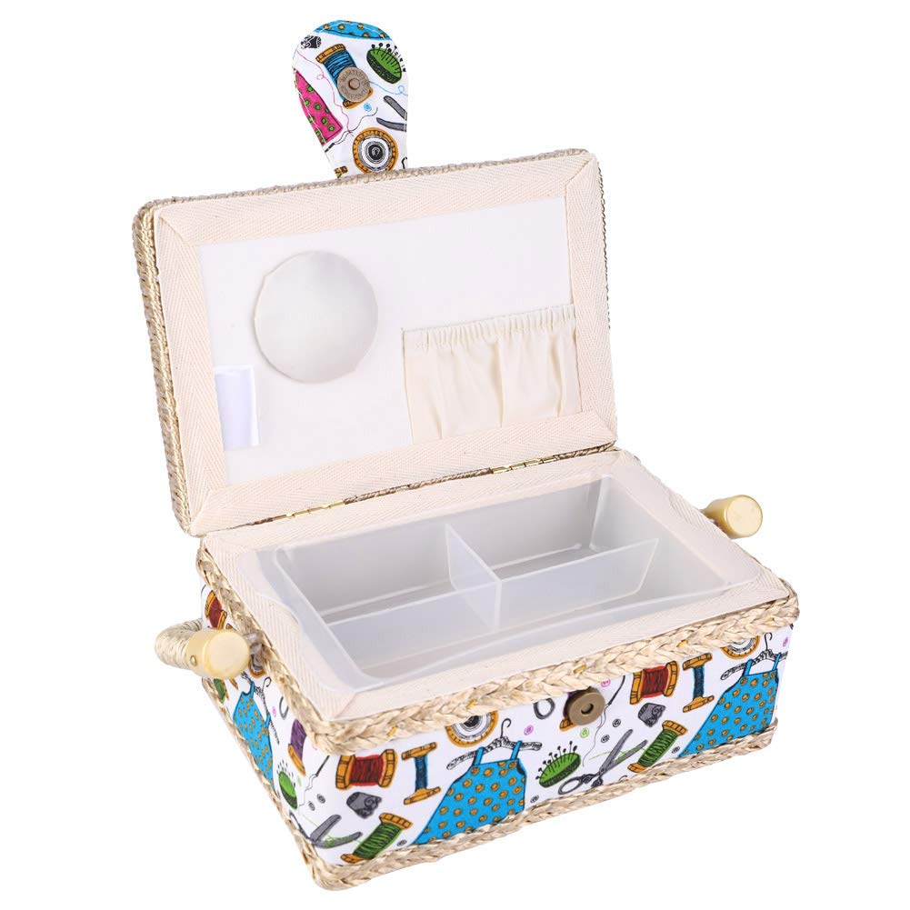 Portable Sewing Box with Needle Storage - Multifunctional Sewing Basket for Fabric, Craft & DIY Projects - Perfect for Girls, Kids & Beginners - Ideal for Home, Travel & Classroom Use