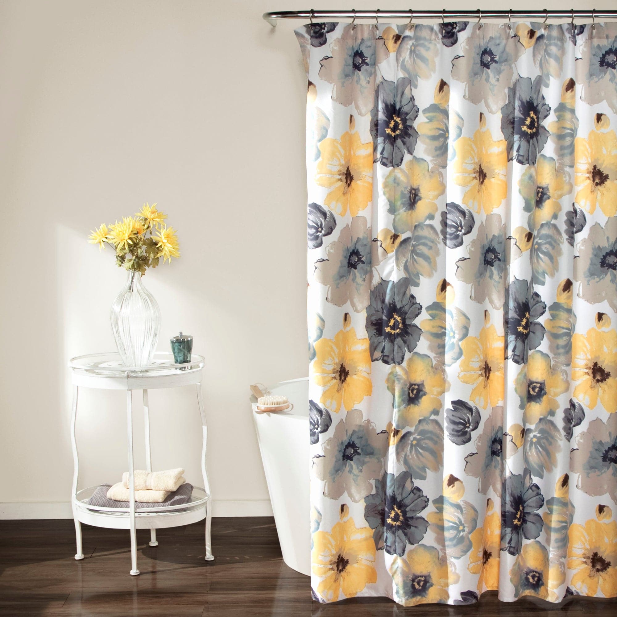 Leah Waterproof Shower Curtain with Hooks - Elegant Bathroom Decor for Home & Hotel Use
