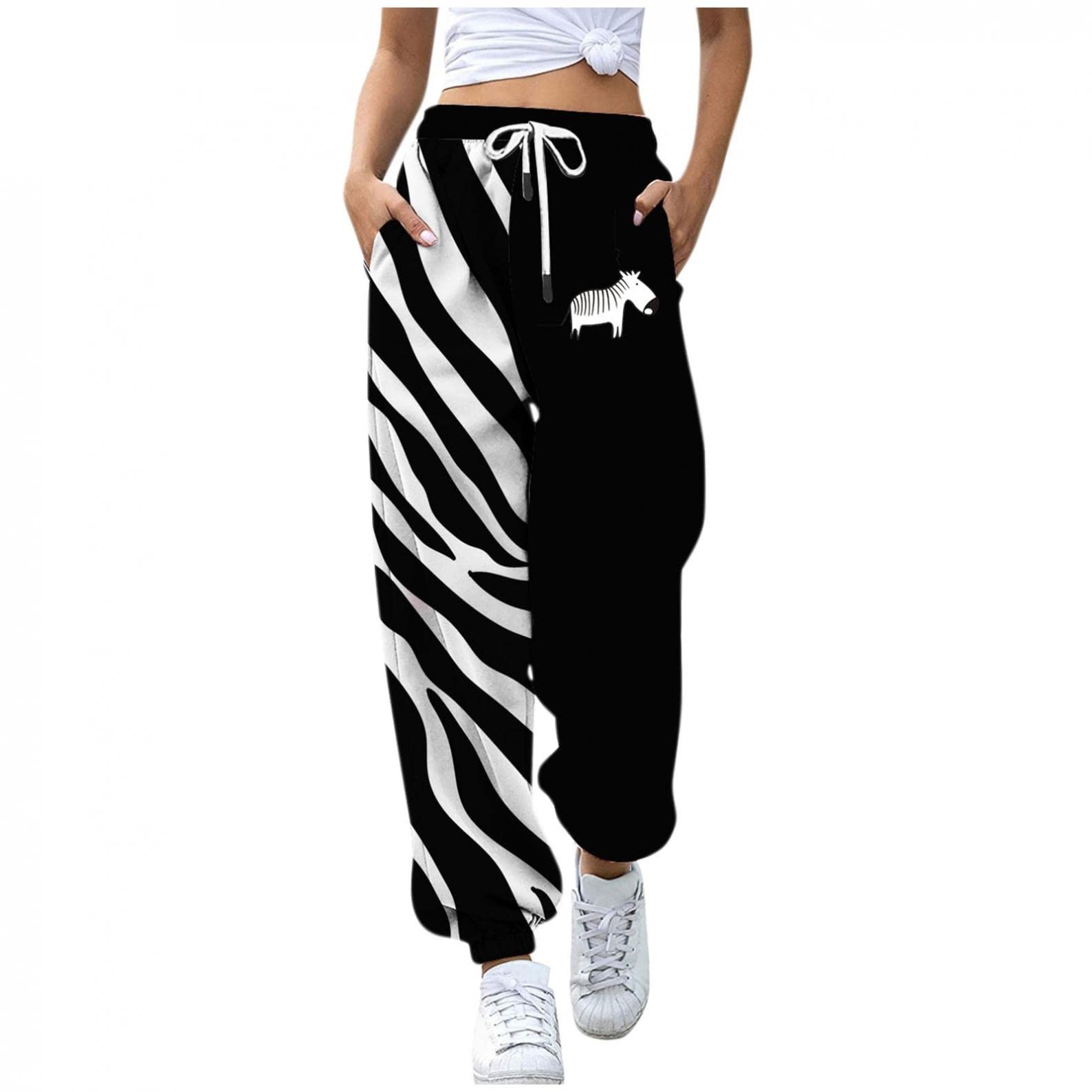 Women's Soft High Waisted Jogger Pants - Comfortable Workout Sweatpants with Pockets | Loose Fit Yoga Lounge Pants for Running, Gym & Casual Wear