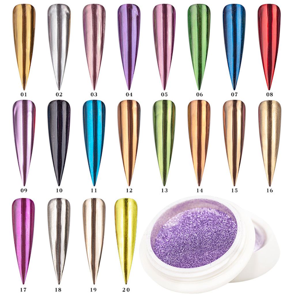 Chrome Mirror Nail Powder - Metallic Nail Art Pigment for Gel & Acrylic Nails - Perfect for Salon, DIY Manicures & Special Occasions
